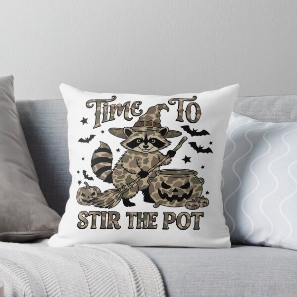 Item preview, Time To Stir The Pot Halloween Witch Raccoon designed and sold by KroghDs.