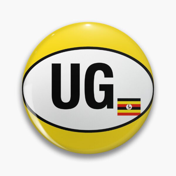 Item preview, Uganda UG Oval Country Code Sticker designed and sold by The Digital Compass.