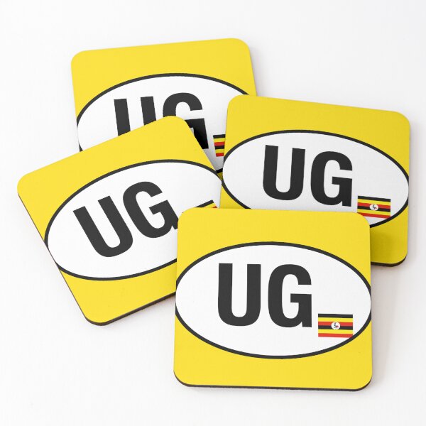 Item preview, Uganda UG Oval Country Code Sticker designed and sold by The Digital Compass.