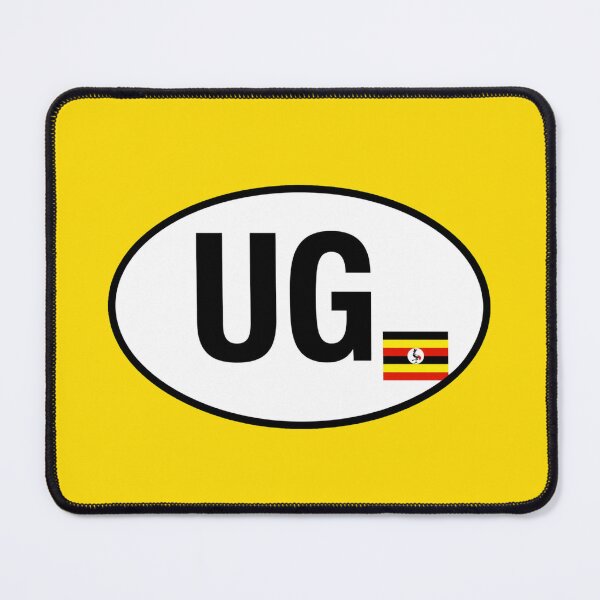 Item preview, Uganda UG Oval Country Code Sticker designed and sold by The Digital Compass.