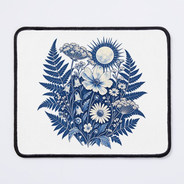 Item preview, Botanical Cyanotype Workshop Garden Print designed and sold by UrbanCanvvas.