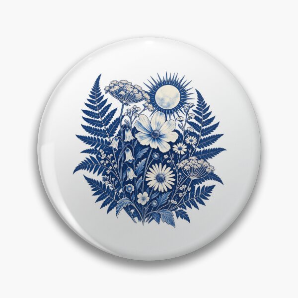 Item preview, Botanical Cyanotype Workshop Garden Print designed and sold by UrbanCanvvas.