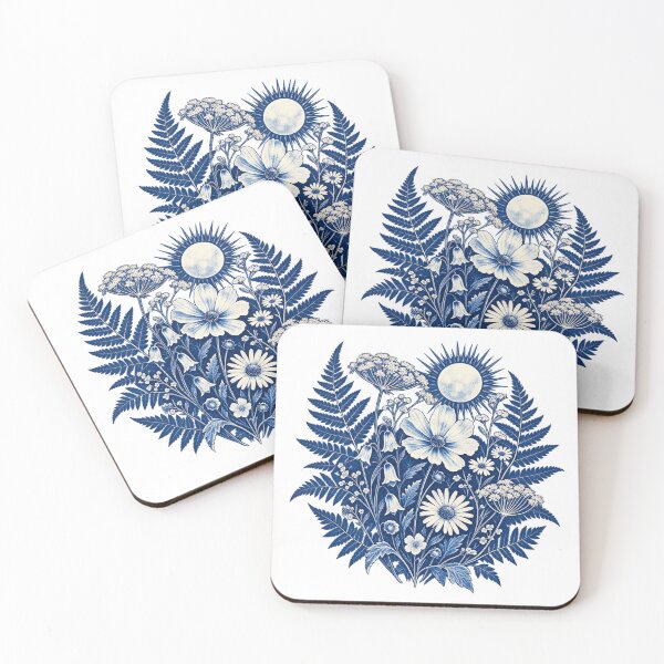 Item preview, Botanical Cyanotype Workshop Garden Print designed and sold by UrbanCanvvas.