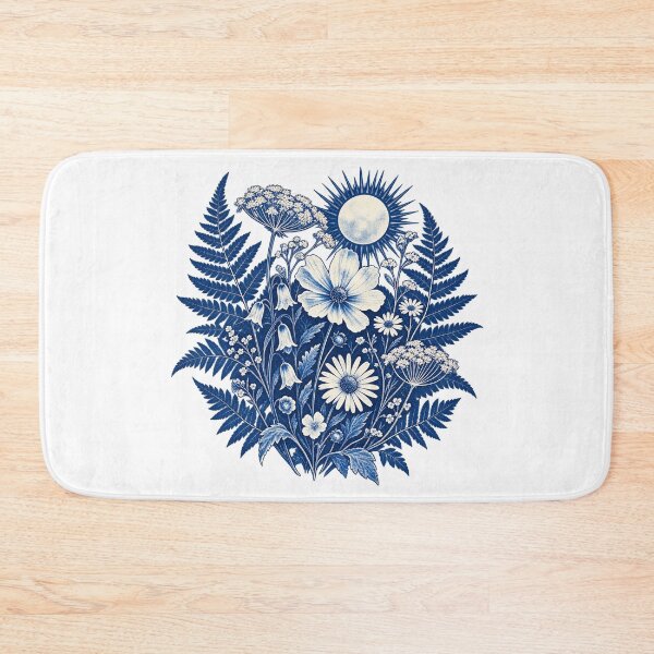 Item preview, Botanical Cyanotype Workshop Garden Print designed and sold by UrbanCanvvas.