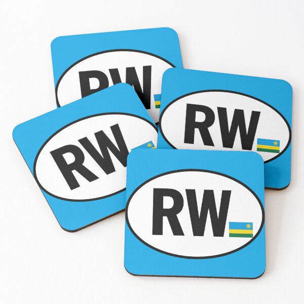 Item preview, Rwanda RW Oval Country Code Sticker designed and sold by The Digital Compass.