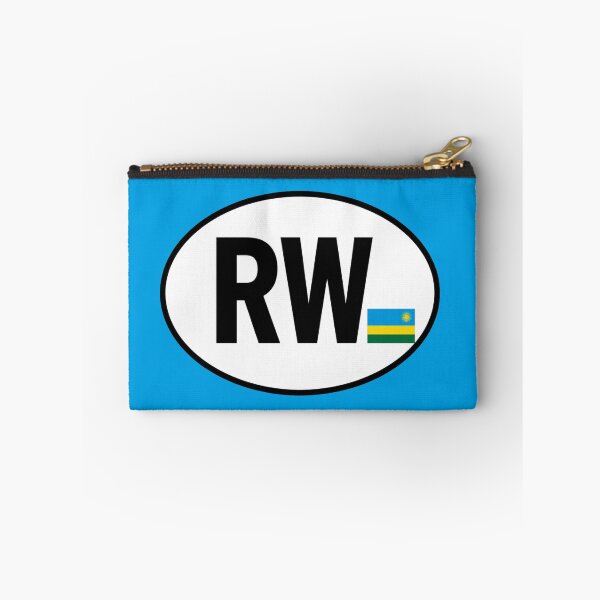 Item preview, Rwanda RW Oval Country Code Sticker designed and sold by The Digital Compass.