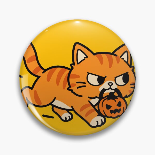 Item preview, I Found It – Funny Orange Cat with Halloween Pumpkin designed and sold by MewMade.