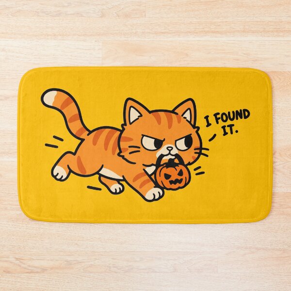 Item preview, I Found It – Funny Orange Cat with Halloween Pumpkin designed and sold by MewMade.