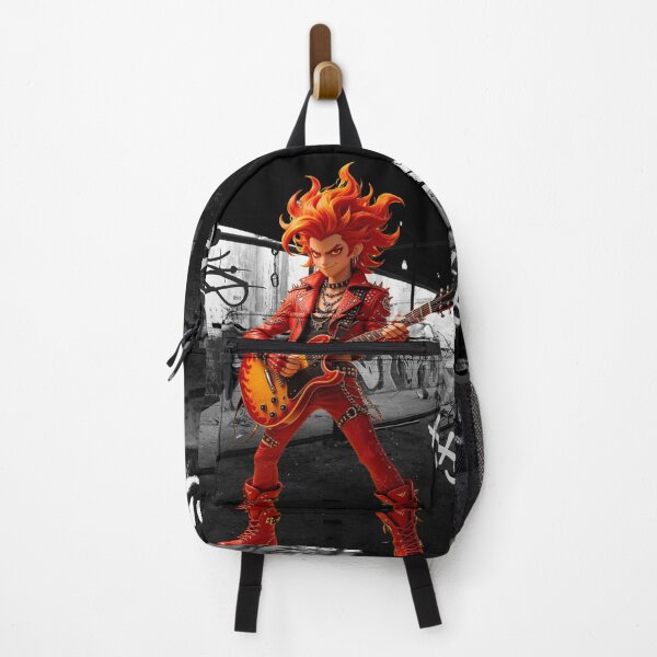 Item preview, Punk Rocker with Flaming Hair Playing Electric Guitar designed and sold by unboxedbyJuls.