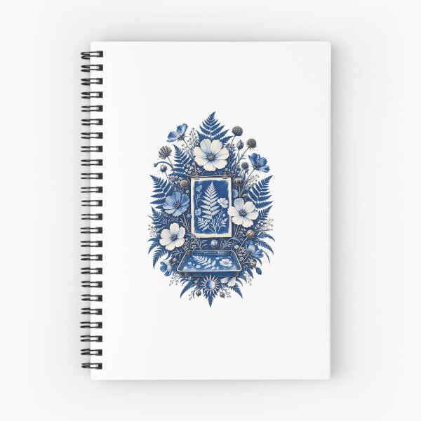 Item preview, Botanical Cyanotype Wildflower Sun Print Art designed and sold by UrbanCanvvas.