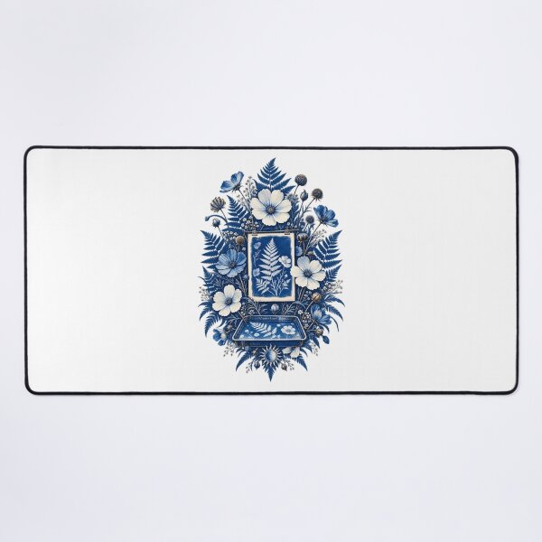 Item preview, Botanical Cyanotype Wildflower Sun Print Art designed and sold by UrbanCanvvas.
