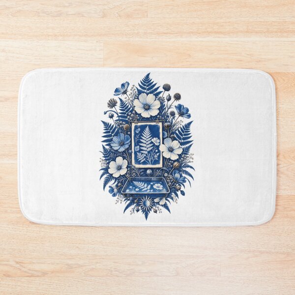 Item preview, Botanical Cyanotype Wildflower Sun Print Art designed and sold by UrbanCanvvas.