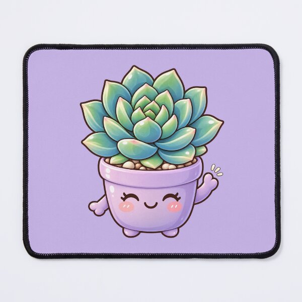 Item preview, Kawaii Lavender Succulent in a Pot designed and sold by Krys-Designs.