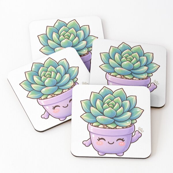 Item preview, Kawaii Lavender Succulent in a Pot designed and sold by Krys-Designs.