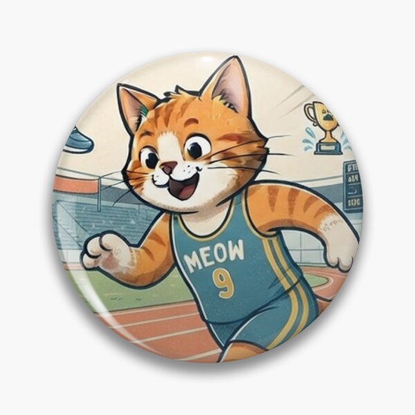 Item preview, Meowster of the Track Running Cat - Cute Vintage Runner Cat Lover Gift designed and sold by PetalsPaws.