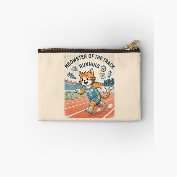 Item preview, Meowster of the Track Running Cat - Cute Vintage Runner Cat Lover Gift designed and sold by PetalsPaws.