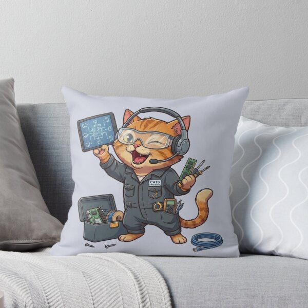 Item preview, Cute Computer Tech Cat designed and sold by zaoroo shop.