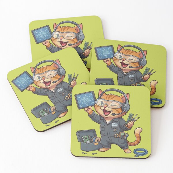 Item preview, Cute Computer Tech Cat designed and sold by zaoroo shop.