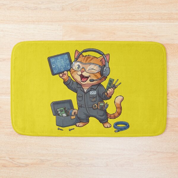 Item preview, Cute Computer Tech Cat designed and sold by zaoroo shop.