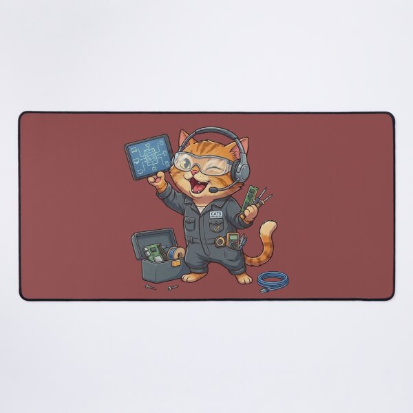 Item preview, Cute Computer Tech Cat designed and sold by zaoroo shop.
