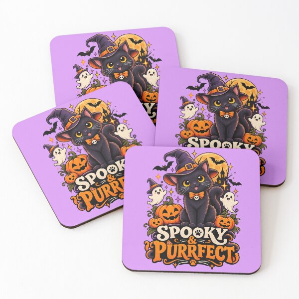 Item preview, Spooky and Purrfect Cute Black Cat Witch Halloween Gift designed and sold by RealCuties.