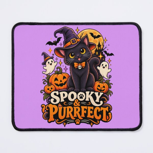 Item preview, Spooky and Purrfect Cute Black Cat Witch Halloween Gift designed and sold by RealCuties.