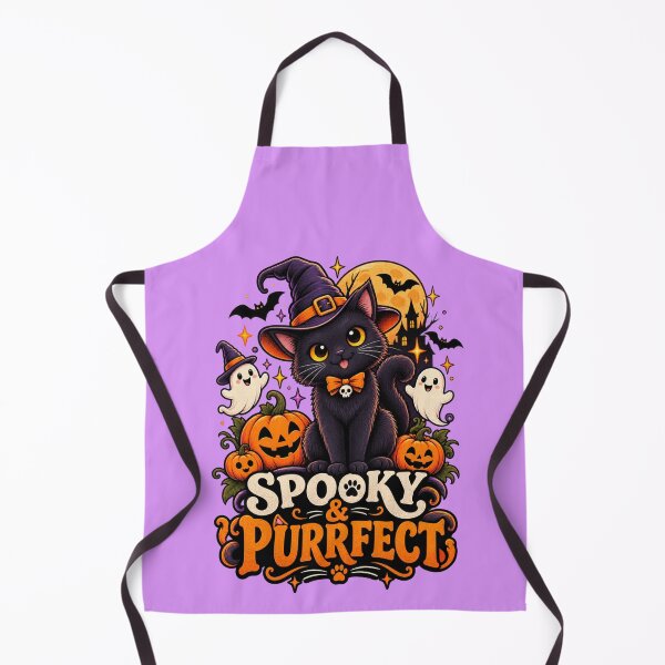 Item preview, Spooky and Purrfect Cute Black Cat Witch Halloween Gift designed and sold by RealCuties.