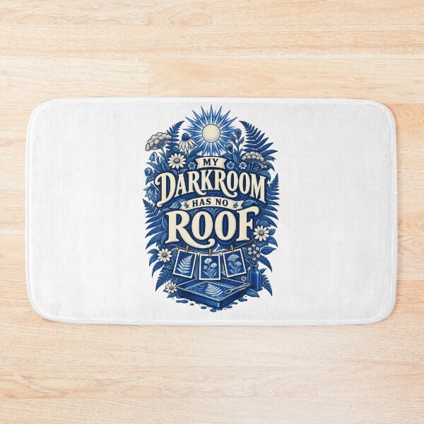 Item preview, Botanical Cyanotype Pun — My Darkroom Has No Roof designed and sold by UrbanCanvvas.