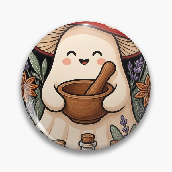 Item preview, Cozy Ghost Mushroom Apothecary designed and sold by Fun2Fentastic.