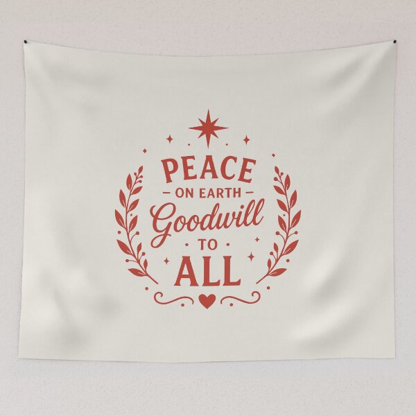 Item preview, Peace On Earth Goodwill To All – Vintage Christmas Art designed and sold by Tklezardesigns.