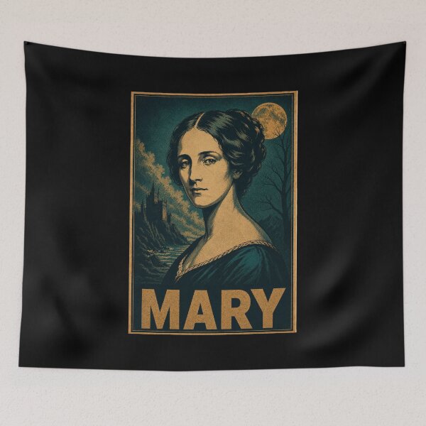 Item preview, Mary Shelley Vintage Gothic Portrait Frankenstein Author designed and sold by ValentinaHramov.