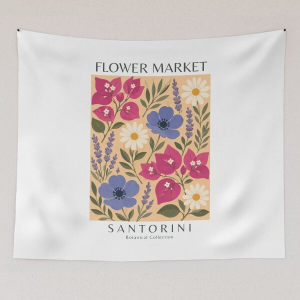 Item preview, Santorini - Flower Market designed and sold by StudioRedKoala.