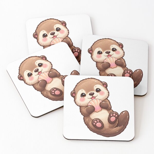 Item preview, Kawaii Otter Holding a Seashell designed and sold by Krys-Designs.