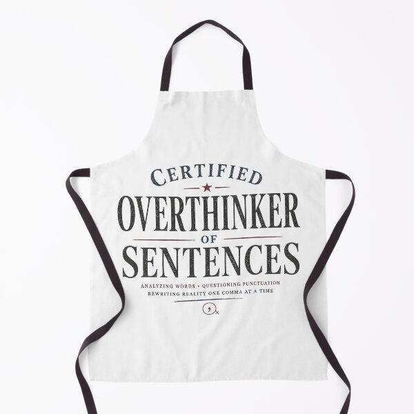 Item preview, Certified Overthinker of Sentences – Funny Writer Typography designed and sold by Golden Era Studio.