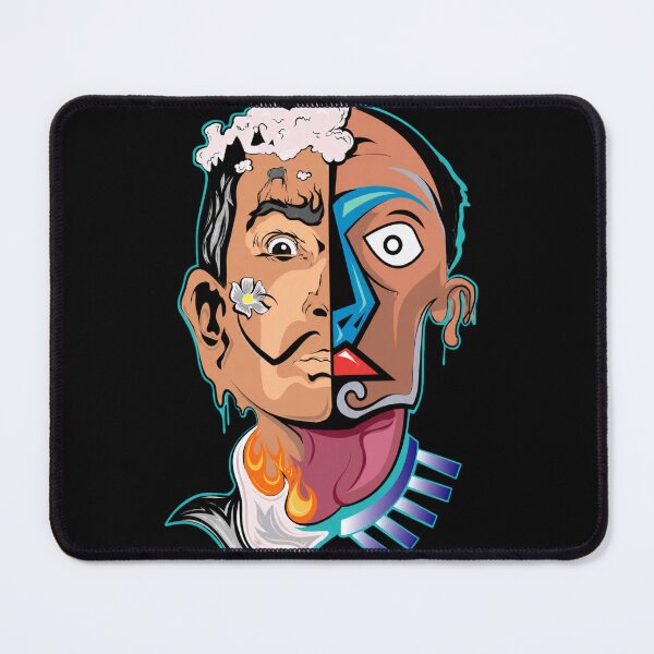 Item preview, Split Mind – Surreal Abstract Face Art designed and sold by LinaDesign Store.