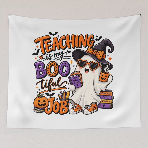 Item preview, Teaching Is My Boo-tiful Job – Cute Halloween Ghost Teacher Design designed and sold by Gallery-yuuna .