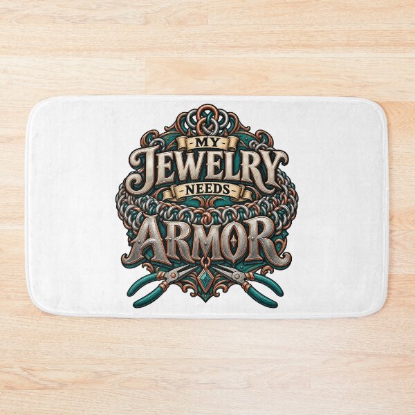 Item preview, Chainmaille Maker Pun — My Jewelry Needs Armor designed and sold by UrbanCanvvas.