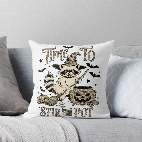 Item preview, Time To Stir The Pot Halloween Witch Raccoon designed and sold by KroghDs.