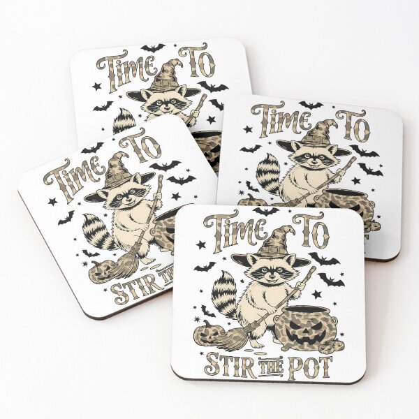 Item preview, Time To Stir The Pot Halloween Witch Raccoon designed and sold by KroghDs.