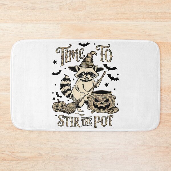 Item preview, Time To Stir The Pot Halloween Witch Raccoon designed and sold by KroghDs.