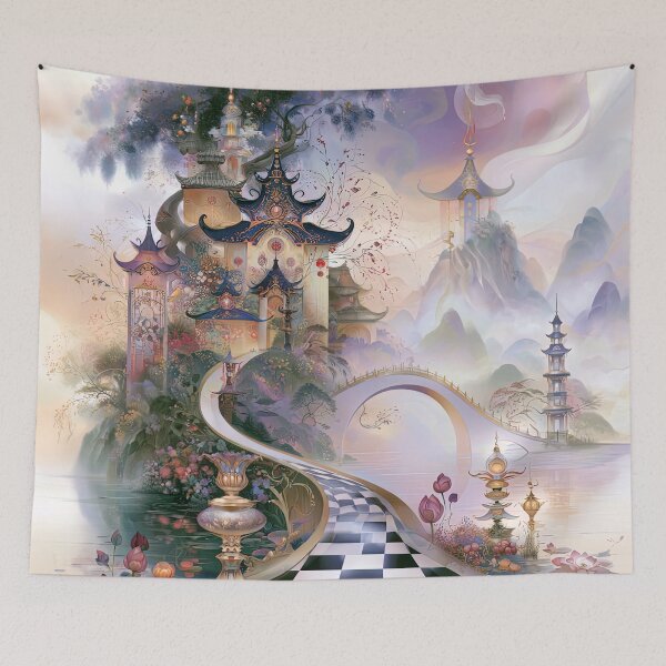 Item preview, Bridge to the Celestial Pagoda designed and sold by bloorose.