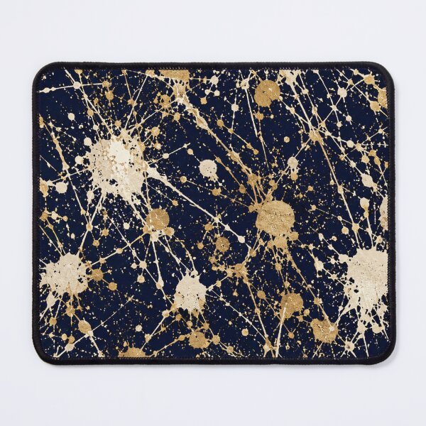 Item preview, Midnight Gold Splatter Action Abstract Art designed and sold by THE SPLATTERED HAUS BY SAGE BANKS.