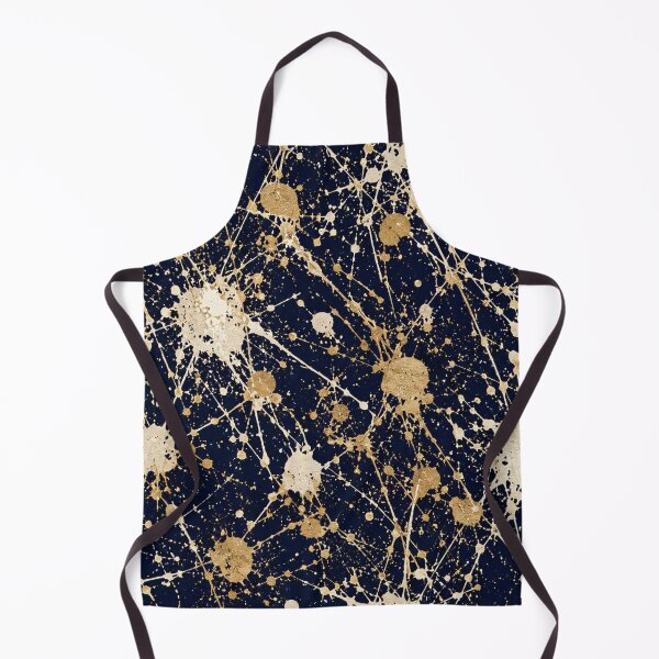 Item preview, Midnight Gold Splatter Action Abstract Art designed and sold by THE SPLATTERED HAUS BY SAGE BANKS.