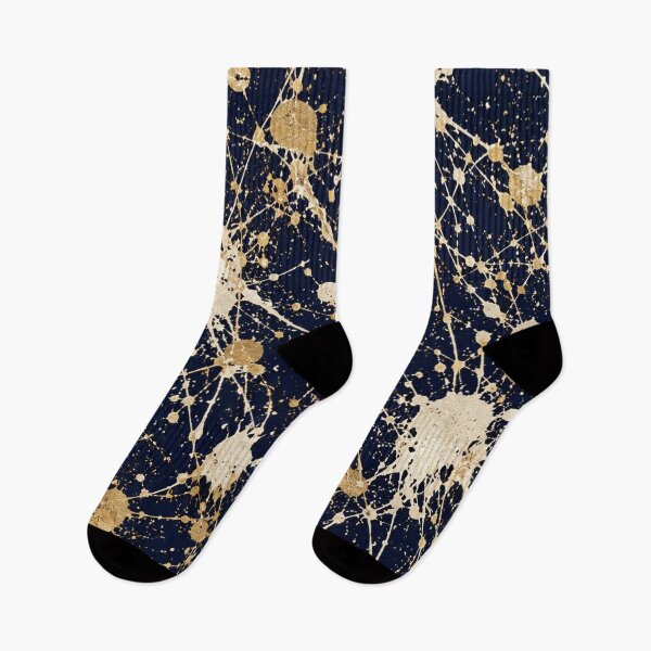 Item preview, Midnight Gold Splatter Action Abstract Art designed and sold by THE SPLATTERED HAUS BY SAGE BANKS.