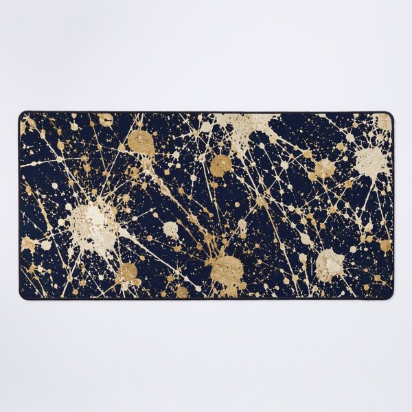 Item preview, Midnight Gold Splatter Action Abstract Art designed and sold by THE SPLATTERED HAUS BY SAGE BANKS.