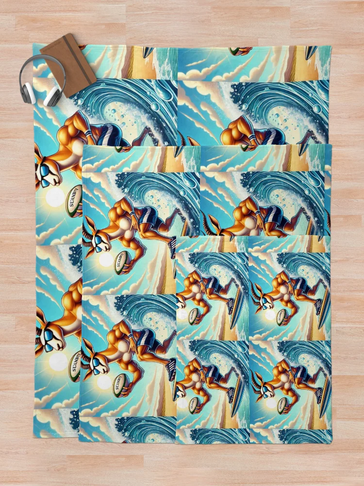 Thumbnail 5 of 6, Throw Blanket, Springboks Rugby designed and sold by SaltCraft.