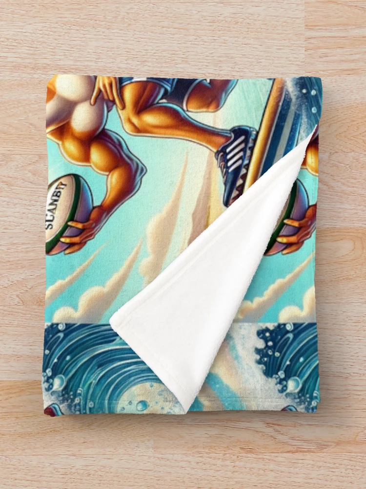 Thumbnail 3 of 6, Throw Blanket, Springboks Rugby designed and sold by SaltCraft.