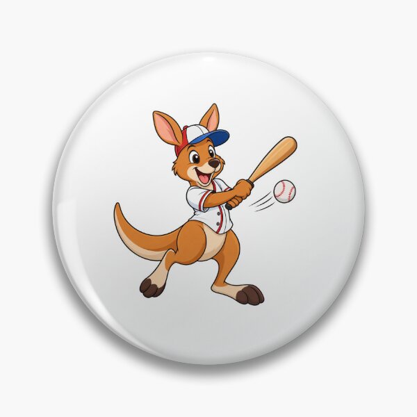 Item preview, Happy Kangaroo Playing Baseball designed and sold by Medya-Tivation.