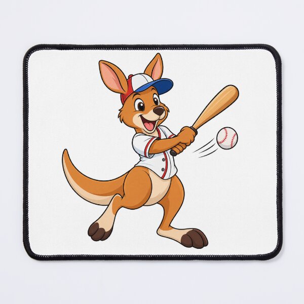 Item preview, Happy Kangaroo Playing Baseball designed and sold by Medya-Tivation.