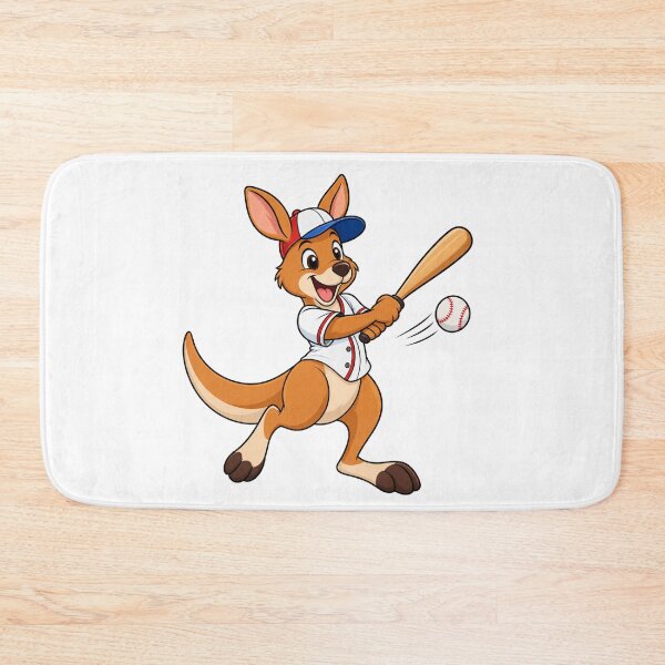 Item preview, Happy Kangaroo Playing Baseball designed and sold by Medya-Tivation.